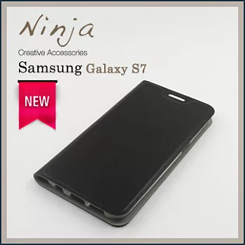 【東京御用Ninja】SAMSUNG GALAXY S7經典瘋馬紋保護皮套（黑色）