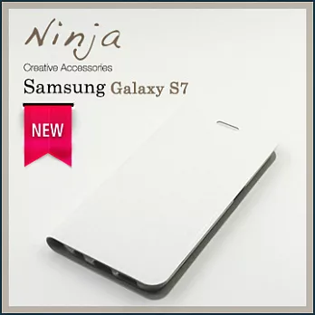 【東京御用Ninja】SAMSUNG GALAXY S7經典瘋馬紋保護皮套（白色）