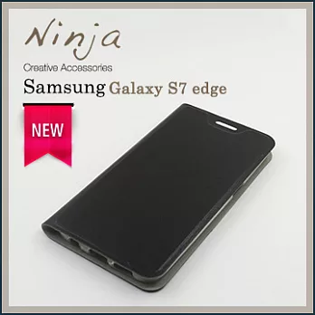 【東京御用Ninja】SAMSUNG GALAXY S7 edge經典瘋馬紋保護皮套（黑色）