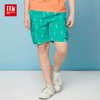 JJLKIDS可愛手繪仙人掌休閒短褲(翠綠)130翠綠