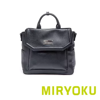 【U】MIRYOKU - 簡約個性3WAY後揹方包(五色可選) - 黑色