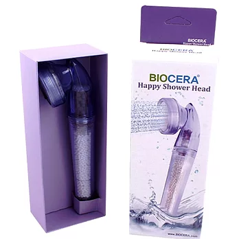 保健護膚蓮蓬頭-Biocera樂活除氯蓮蓬頭-抗菌,負離子能量,小分子水保濕, 細柔水柱