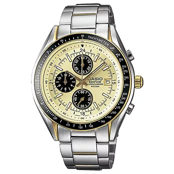 CASIO EDIFICE 縝密計畫計時賽車錶-金x黑
