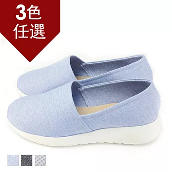 FUFA MIT 細紋混搭休閒便鞋 (R32) -共三色23水藍色