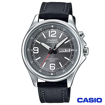 CASIO卡西歐 商務休閒皮帶腕錶 MTP-E201L-8B