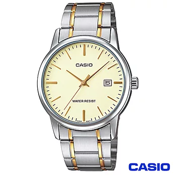 CASIO卡西歐 男仕金系商務時尚鋼帶腕錶 MTP-V002SG-9A