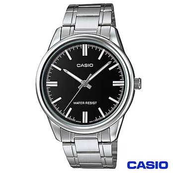 CASIO卡西歐 簡潔風格鋼帶男錶-黑 MTP-V005D-1A