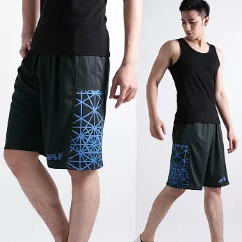 【遊遍天下】MIT台灣製男款時尚休閒運動短褲(P121A)M黑/藍