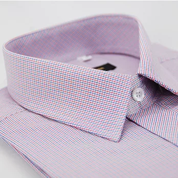 【金安德森】紅x藍細格紋窄版長袖襯衫15紅x藍