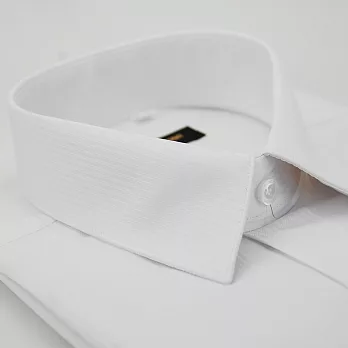 【金安德森】時尚白暗紋類絲質窄版長袖襯衫15.5白色