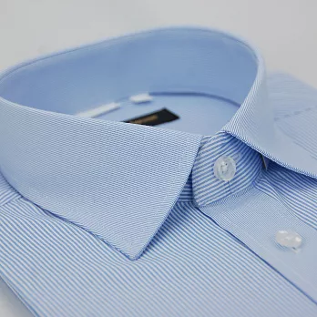 【金安德森】藍色粗細條紋變化領窄版短袖襯衫15藍色
