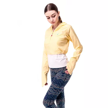 【hilltop山頂鳥】女款吸濕排汗抗UV超輕量外套S02FA7-S黃