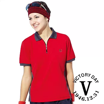 【VICTORY DAY】MIT女款抗UV休閒吸濕排汗機能POLO衫(V050)M紅色