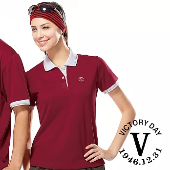 【VICTORY DAY】MIT女款抗UV休閒吸濕排汗機能POLO衫(V058)M紅色