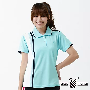【遊遍天下】MIT台灣製女款休閒抗UV吸濕排汗機能POLO衫(SV032)L水藍