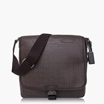 【COACH 男仕品味】PVC / 側肩 / 斜肩 / 多功能包_深咖啡