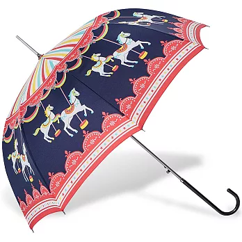 【rainstory】旋轉木馬(藍)抗UV自動開直骨傘