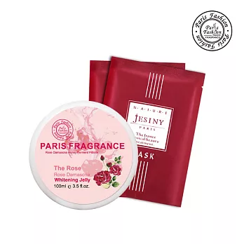 巴黎香氛-玫瑰沁涼保濕面膜組(櫻桃C玫瑰保濕凍膜100G+玫瑰沁涼保濕面膜X2)