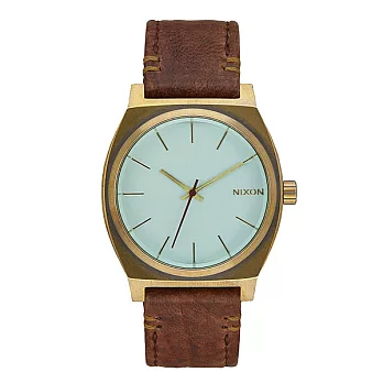 【NIXON】質感皮革 Time Teller_A045-2223(復古金)復古金