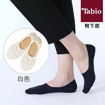 日本靴下屋Tabio 休閒款防滑隱形襪 / 船襪白色