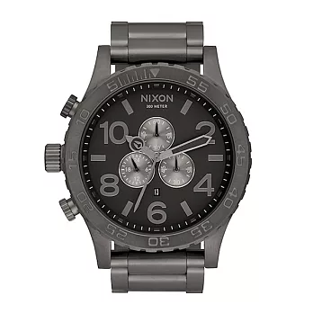 【NIXON】霸氣潛水潮流錶 51-30 Chrono_A083鐵灰