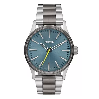 【NIXON】極簡復刻化時尚腕錶 Sentry 38 SS_A450冷灰