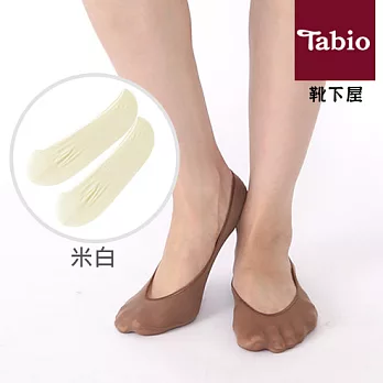 日本靴下屋Tabio 防滑絲質40D隱形襪 / 船襪米白