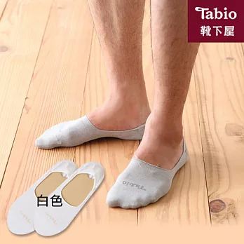 日本靴下屋Tabio 男款除臭防滑純色船襪 / 隱形襪白色