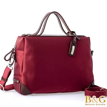 【B＆G】義大利牛皮葛麗絲優雅二用包(神秘棗紅)