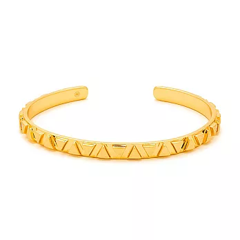 Gorjana Ryot 小巧三角形立體鉚釘 浮雕多墜 金色C型手環X臂環 2用式設計