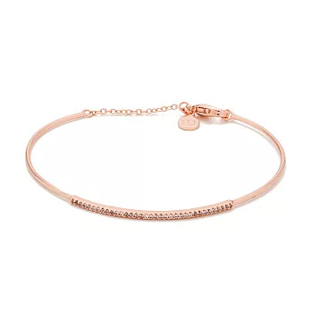 Gorjana 平衡骨 細緻白鑽 玫瑰金手環 細版 Shimmer Bar Bracelet