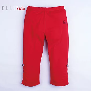 【ELLE】法式經典素雅針織七分褲(紅)90紅