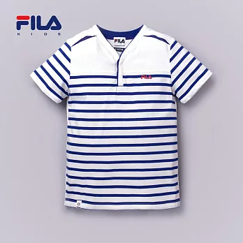 【FILA】百搭橫條上衣(深藍)135深藍