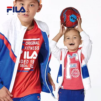 【FILA】亮色休閒FILA上衣( 090-120 cm)(紅)90紅