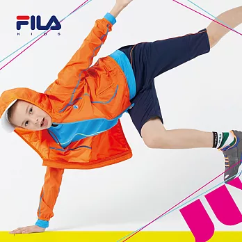 【FILA】撞色曲線長袖上衣(水)135水