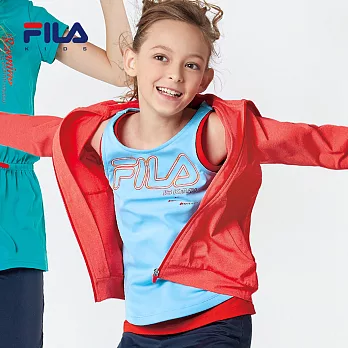 【FILA】健康活力二件式吸濕排汗上衣(粉藍)135粉藍