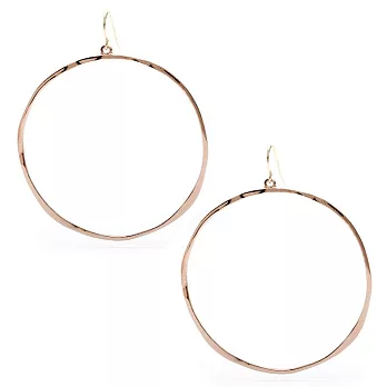 Gorjana 美國品牌 手工波浪紋 玫瑰金圓形耳環 G Ring Earrings