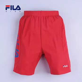 【FILA】FILA拼接涼感短褲(橘紅)135橘紅