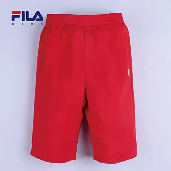 【FILA】FILA素面吸濕排汗五分褲(紅)135紅