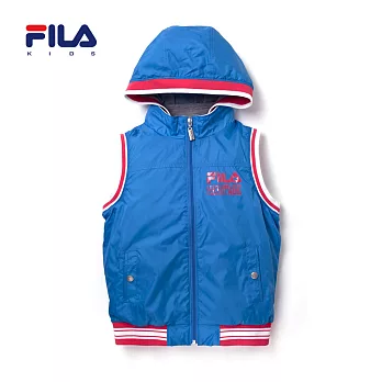 【FILA】FILA風衣接帽平織背心(藍)135藍