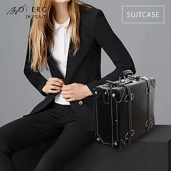 【MOIERG】Vintage Feel愛上復古潮旅行plain suitcase (M-14吋) Black
