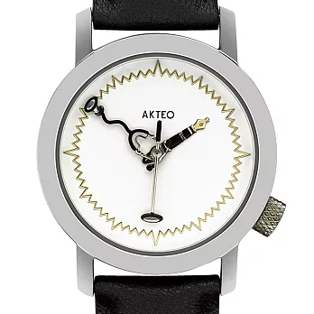 【AKTEO】法國設計腕錶 醫生系列金色小錶面 (34mm) 新