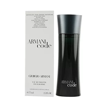 【GIORGIO ARMANI】黑色密碼 男性淡香水 75ml(TESTER)