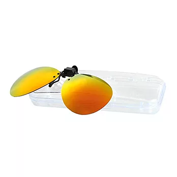 【Kelly C.】水銀炫彩_偏光眼鏡夾式鏡片-眼鏡專用前掛片(水銀_黃橘色)