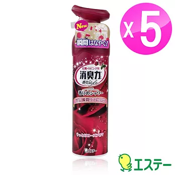 ST雞仔牌 浴香消臭除菌兩用噴劑-玫瑰精油香280ml (5入) ST-123933