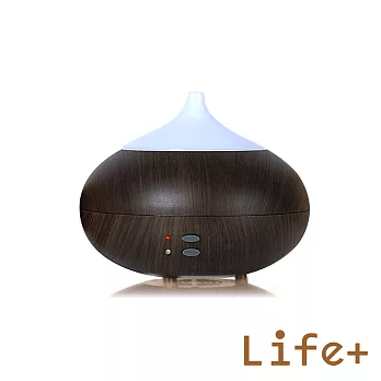 【Life Plus】超聲波精油香薰機/水氧機/加濕器_栗子型 (深木紋)