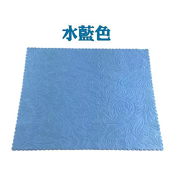 【Kelly C.】單面花卉壓紋_質感超細纖維眼鏡布/拭鏡布/清潔布(單色2入)水藍