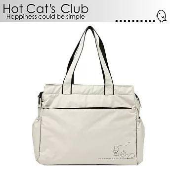 【Hot Cat’s】日系優質辣貓休閒提袋-米白(7800-136)