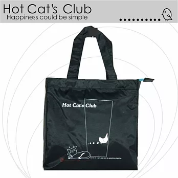 【Hot Cat’s】日系優質辣貓休閒小型提袋/便當袋-典雅黑(7800-47)