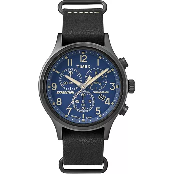 【TIMEX】天美時 Scout Chrono系列三眼計時手錶 (藍 TXT4B04200)